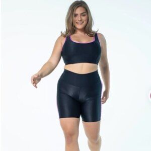 Booty by Brabants‎ Curvy Shorts Black Purple OS CURVY